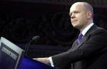 Den konservative leder William Hague har derimod forsøgt at gøre euroen og EU til et hovedspørgsmål i valgkampen. Foto: AP 