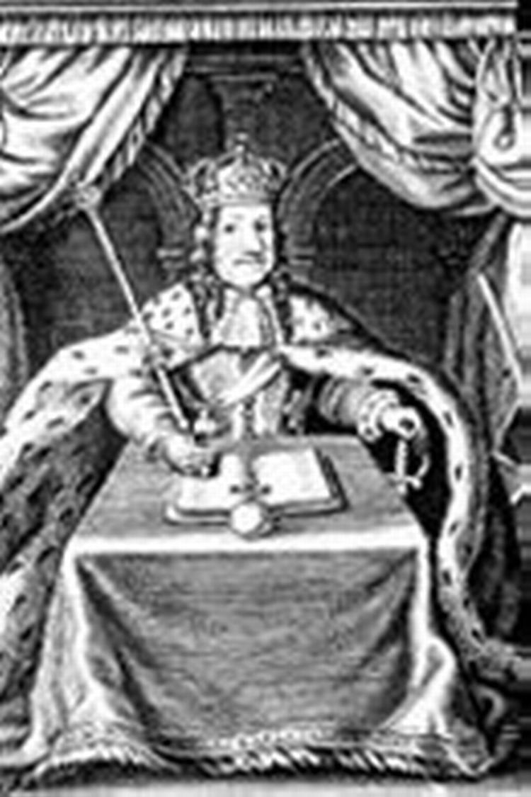 Portræt af Christian V fra Norske Lov, 1687 