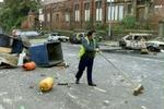Dagen derpå i Belfast. Foto: AP 