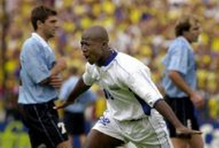 Honduras Saul Martinez fejrer sin scoring. Foto: AP 
