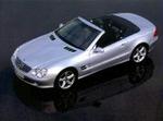 Den nye Mercedes SL har et foldetag af metal. Senere vil det kunne fås af glas. Foto: Mercedes 