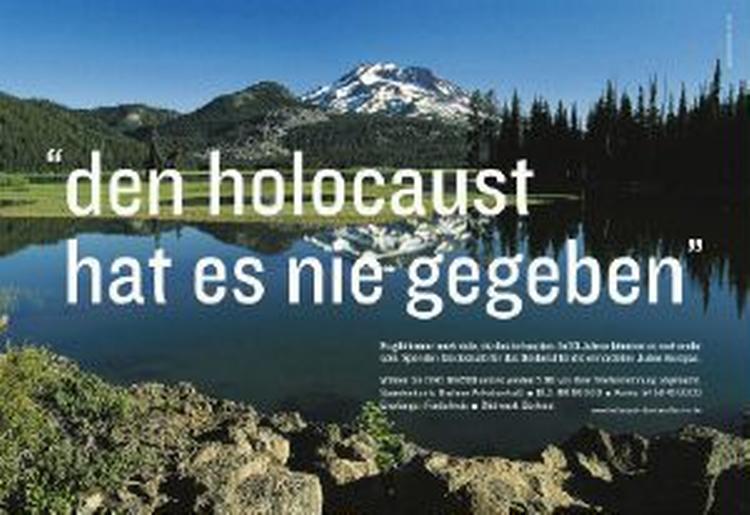 Den omstridte plakat. Foto: AP 