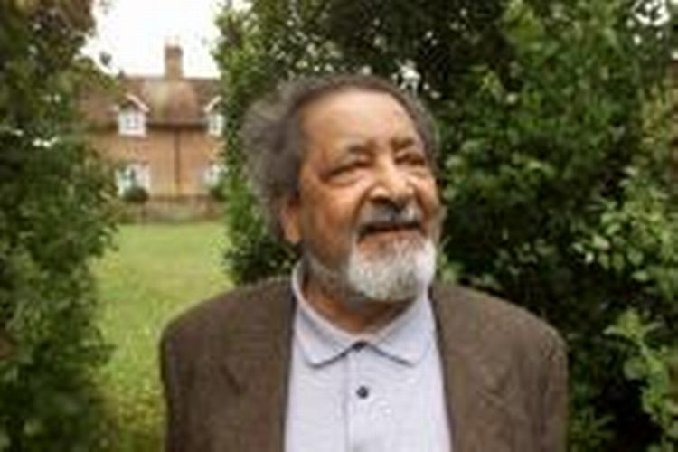 Den 69-årige V.S. Naipaul foran sit hjem i Salisbury i England. - Foto: AP 