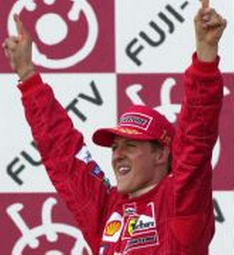 Michael Schumacher sikrede sig søndag sit fjerde verdensmesterskab. - Foto: AP 