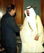 Den saudiarabiske kronprins Abdallah bin Abdul Aziz al-Saud møder EUs Javier Solana. - Foto: AP 