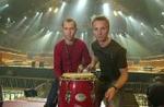 Safri Duo med den nye tromme. - Foto: Kim Agersten 