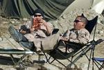 Amerikanske soldater slapper af på Bagram-basen. - Foto: AP 