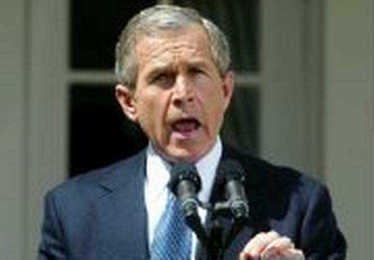 Bush gav en opsang til begge parter i sin tale torsdag. - Foto: AP 