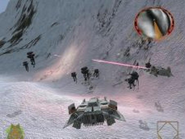 'Rogue Leader' lader dig flyve med i alle de kendte slag fra Star Wars-filmene, som her hvor man deltager i slaget på isplaneten Hoth, så husk muffediserne. 