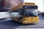 HT-bus i fart hovedstaden.