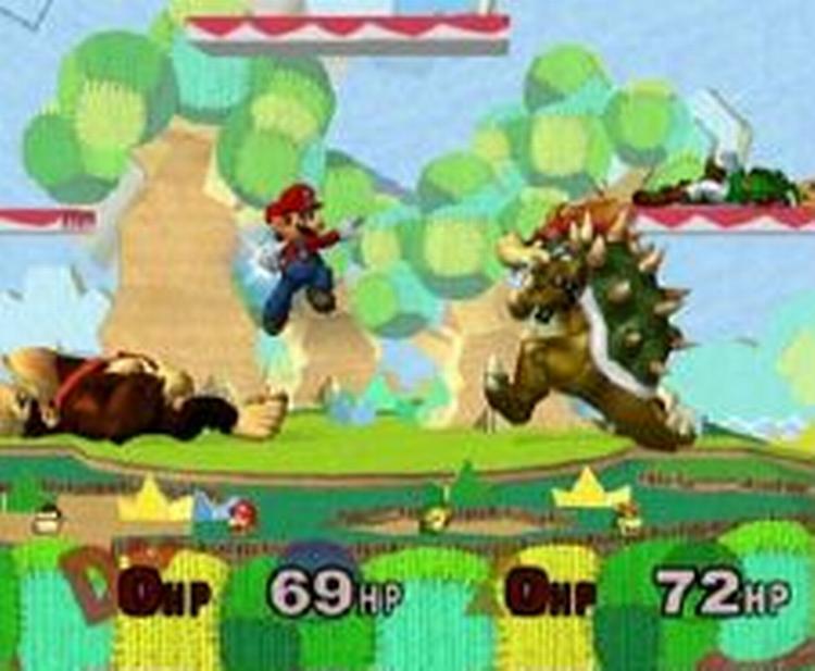 Kæmp som enten broderparret Mario og Luigi, dragen Bowser eller hvad med den gode gamle gorilla Donkey Kong? 
