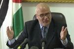 Saeb Erekat på pressekonferencen i den palæstinensiske by Jeriko i dag. - Foto: AP 
