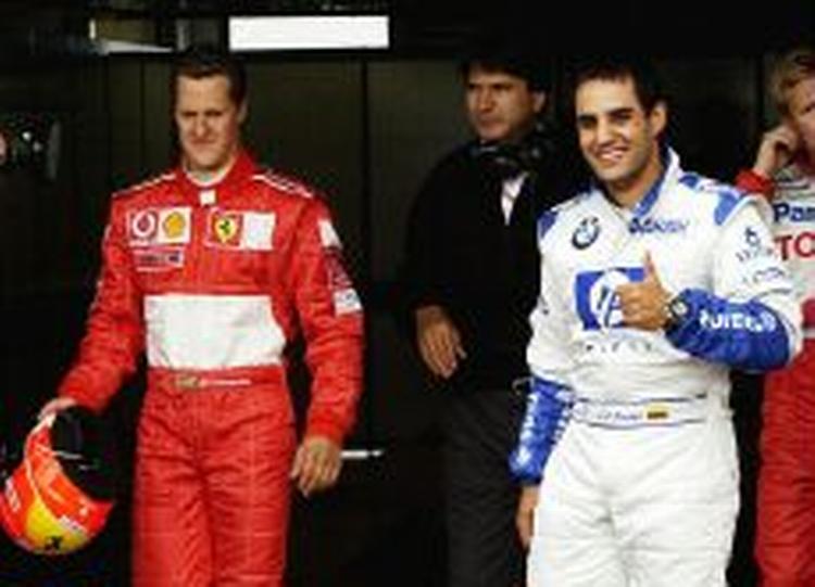 Juan Pablo Montoya til højre. - Foto: AP 