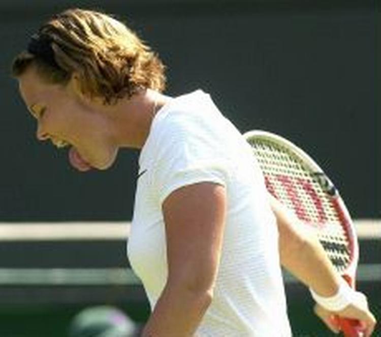Lindsay Davenport - her under Wimbledon, hvor hun misser et point. - Foto: AP 