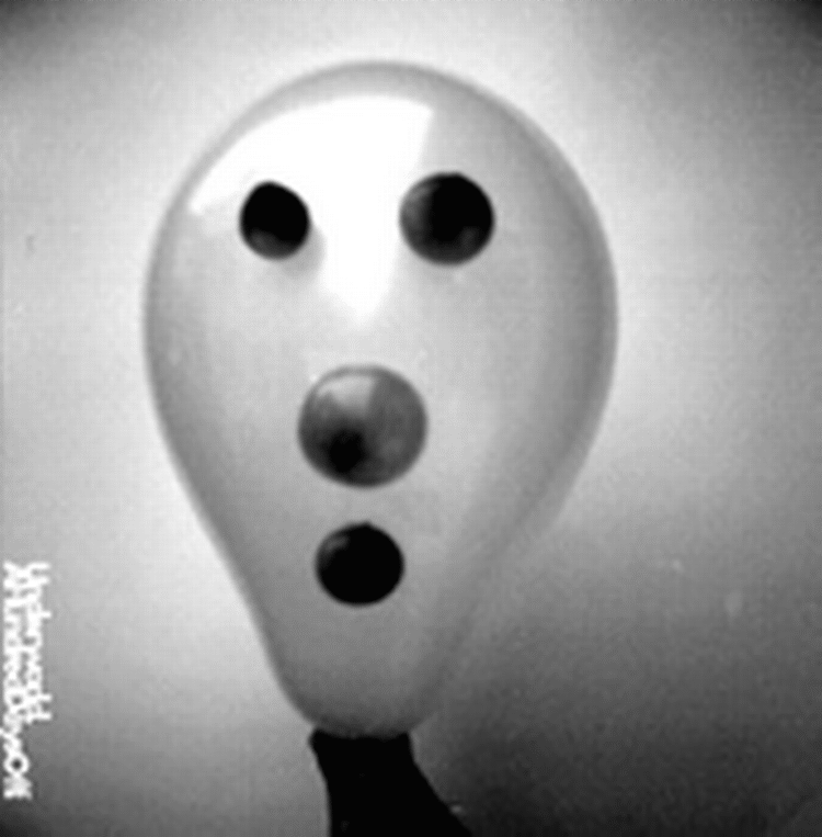 Illustration: 'Balloonheads' af Dirk van dooren Fra coveret til 'A hundred days off' 