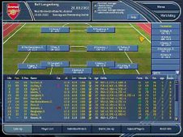 På klassisk managerspilfacon er spillernes gustne portrætter, erstattet af en bunke tal lige, der viser alt fra antal overtrædelser af sædeligheden til dribblefærdigheder. 