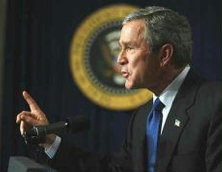 »Resolutionen vil bringe den civiliserede verden sammen om at afvæbne Saddam Hussein«, sagde USA's præsident, George W. Bush, torsdag aften. - Foto: AP 