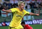 Leeds' frontløber viste sig fra sin bedste side, da han scorede sit holds fire mål i kampen mod Hapoel fra Tel Aviv. - Foto: AP 