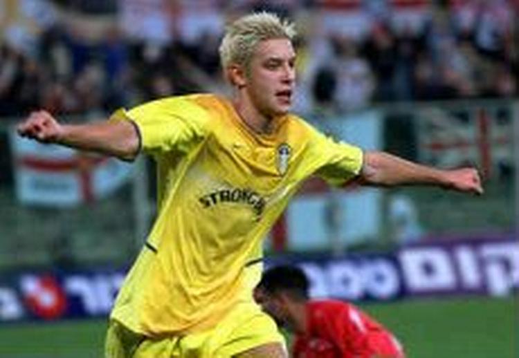 Leeds' frontløber viste sig fra sin bedste side, da han scorede sit holds fire mål i kampen mod Hapoel fra Tel Aviv. - Foto: AP 