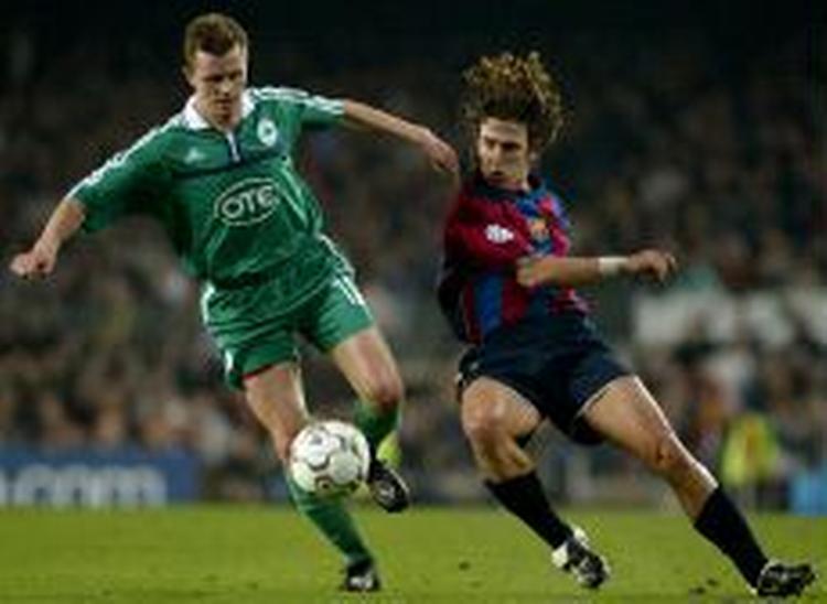 Jan Michaelsen i den grønne trøje for sin græske klub. - Foto: AP 