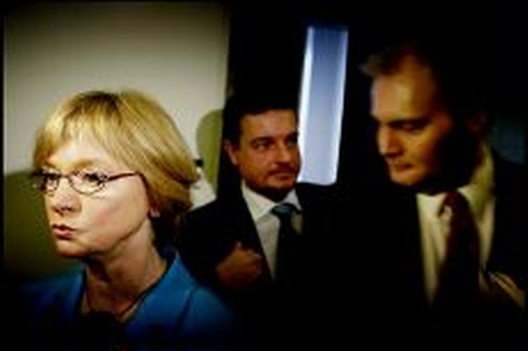 Dansk Folkepartis formand, Pia Kjærsgaard, og næstformanden, Peter Skaarup, vil efter et besøg på Taiwan i denne måned invitere præsident Chen Shui-bian til Danmark som partiets gæst. - Foto: Jan Grarup 