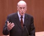 Giscard d'Estaing siger til det tyske tidsskrift Die Zeit, at Gud ikke skal nævnes i EU-traktaten. - Foto: AP 