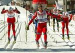 Thomas Alsgaard stod i spidsen for norsk triumf på 30 kilometer distancen. - Foto: AP 