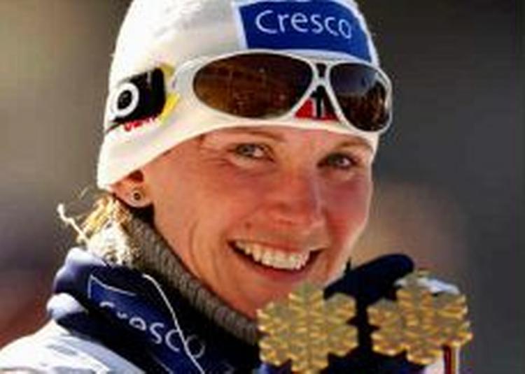 Bente Skari har fået to gange guld i to konkurrencer. - Foto: AP 