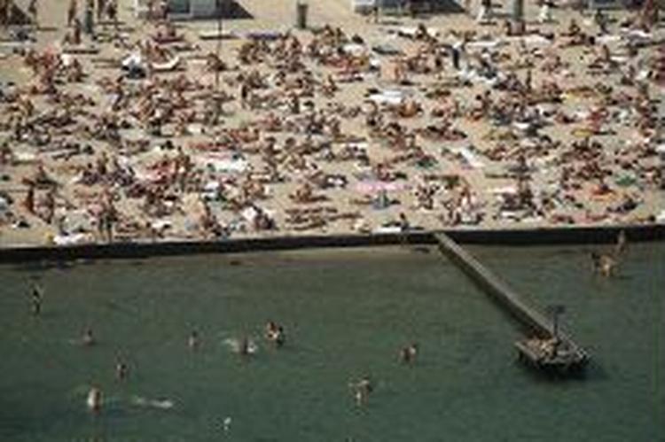På mange andre strande tages der også initiativer, hvor frivillige bruger deres fritid på at holde rent i naturen. Hvad man gør her på Bellevue Strand, vides ikke. - Foto: Jan Grarup 