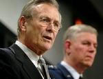 Forsvarsminister Donald Rumsfeld og stabschef Richard Myers.- Foto: AP 