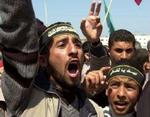 Tilhængere af islamisk jihad i protest mod krigen i Irak. - Foto: AP 