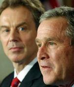 Blair og Bush står sammen - og er samtidig uenige om meget. - Foto: AP 