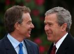Det er tredje gang i løbet af en måned, at Bush og Blair mødes. - Foto: AP 