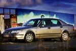 Her er den sikreste bil i undersøgelsen, en Saab 9-5. Den betegnes som 40 procent sikrere end gennemsnitsbilen. - Foto: Martin Lehmann 