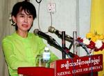 Den fængslede oppositionsleder og nobelprisvinder Aung San Sui Kyi. - Arkivfoto: AP 