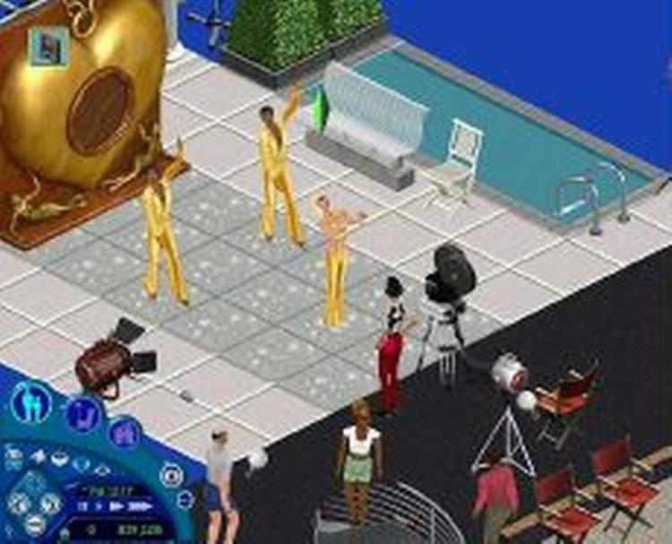Som professionel musiker i  The Sims Superstar  skal man som her optage musikvideoer. Gør man det godt og har øvet sig, er fremtiden stjernebelagt, men det kræver meget arbejde   både i og uden for spillet. 