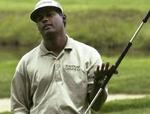 Vijay Singh ærgrer sig under fredagens runde. Men generelt går det godt for den 40-årige fijianer. - Foto: AP 