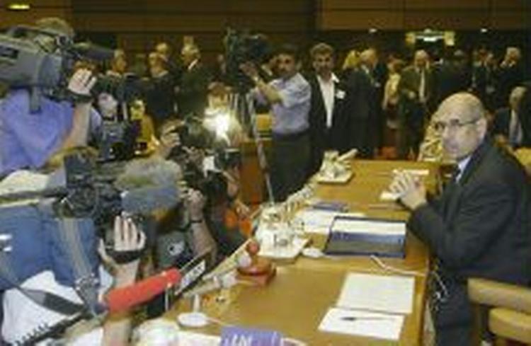 Mohammed ElBaradei fra IAEA før dagens møde i Wien. - Foto: AP 