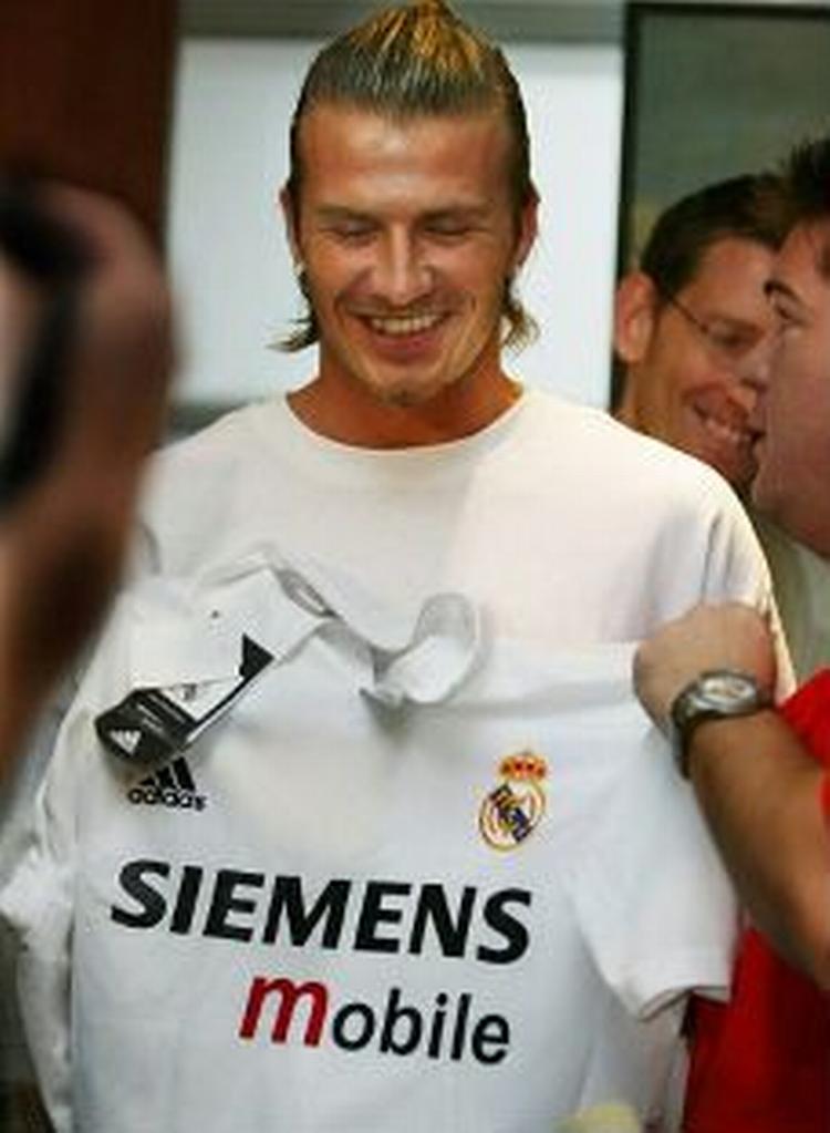 Beckahm i hvidt. - Foto: AP 