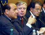 Berlusconi under sin fremlæggelelse af programmet for Italiens formandsskab. - Foto: AP 