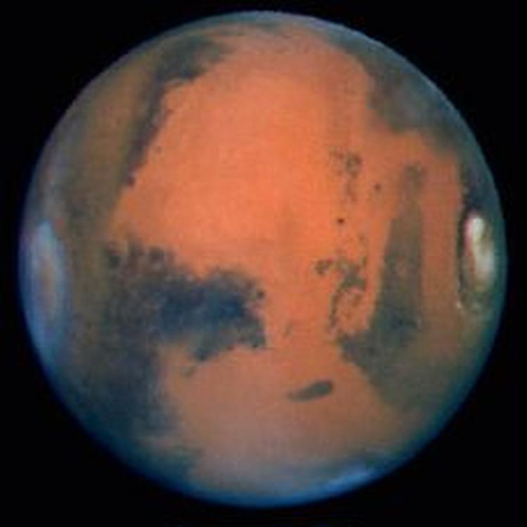 Mars set gennem Hubble-teleskopet i 1997. - Arkivfoto: AFP 
