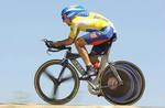 Lance Armstrong som vi kender ham - i gult. - Foto: AP 