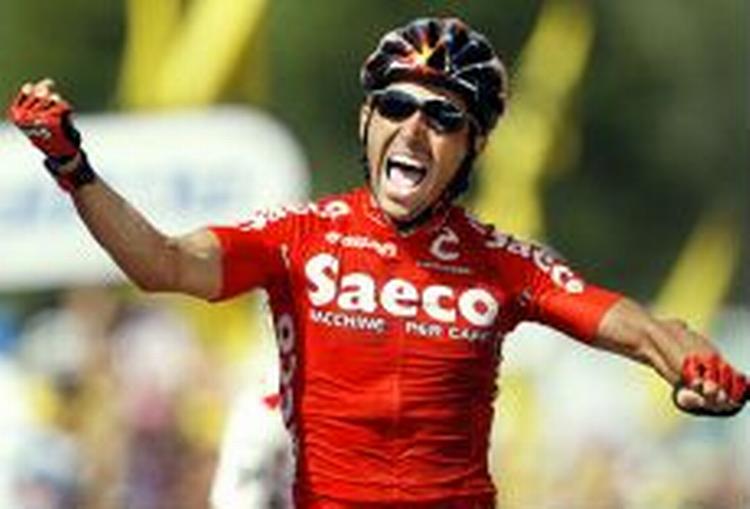 Gilberto Simoni havde inden løbet udråbt sig selv som udfordrer til Lance Armstrong. - Foto: AP 