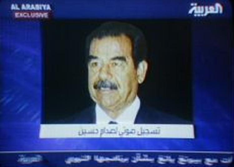 Et nyt lydbånd, der angiveligt gengiver Saddam Husseins stemme, er blevet udsendt. - Foto: AP 