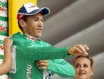 Baden Cooke har pointtrøjen før den sidste etape. Foto: AP 