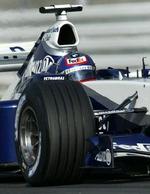 Colombianeren Juan Pablo Montoya var hurtigst under lørdagens kvalifikation, og han tager dermed pole-position foran Williams-kollegaen Ralf Schumacher. - Foto: AP 