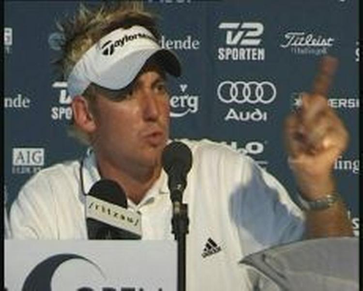 Pressemøde med Ian Poulter efter sejren ved Nordic Open. - Foto: Localeyes 