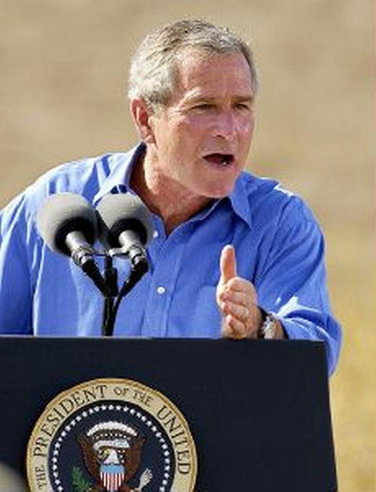 Præsident Bush kaldte strømsvigtet for »et vink med en vognstang« om at modernisere det »forældede« amerikanske elsystem. - Foto: AP 