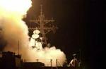 Amerikanske krigsskibe var med helt fra begyndelsen af krigen i Irak. Her bliver der sendt Tomahawk-missiler mod Irak. - Foto: AP 