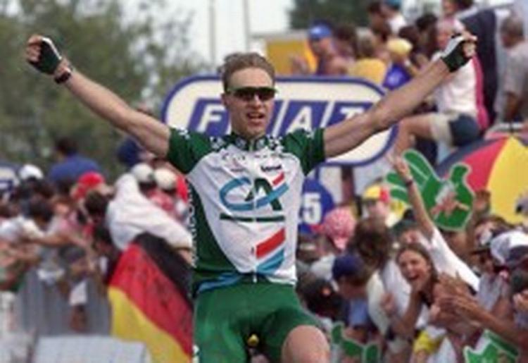 Jens Voight under et af karrierens højdepunkter hidtil, etapesejren under Tour de France 2001. - Foto: AFP 